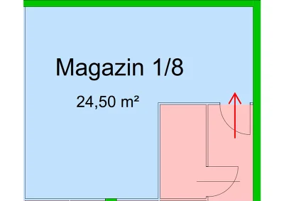 Magazin 1/8 - 24,50 m²