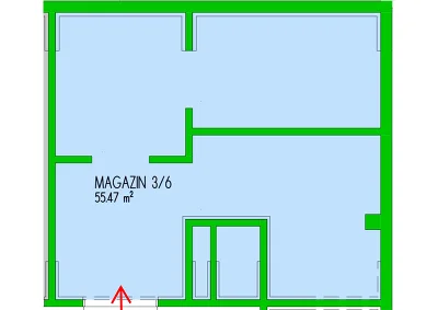 Magazin 3/6 - 55,47 m²