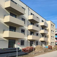 Rohbau des neuen 4 stöckigen Wohnhauses