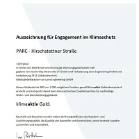 Urkunde Klimaaktiv Goldauszeichnung