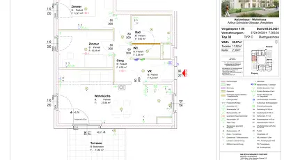 Vorschaubild des Objekts „3-Zimmer-Wohnung mit Terrasse, Top 32“