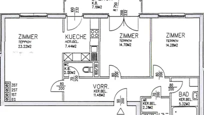 Vorschaubild des Objekts „3-Zimmer-Wohnung mit Balkon, Top 6“