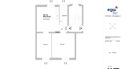 Vorschaubild des Objekts „3-Zimmer-Wohnung, Top 20“
