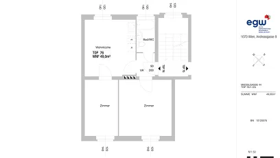 Vorschaubild des Objekts „3-Zimmer-Wohnung, Top 76“