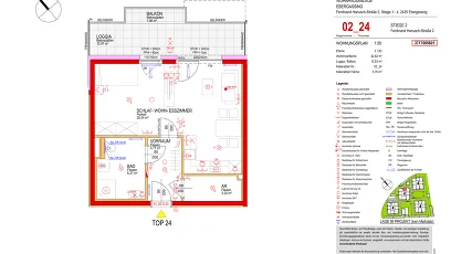 Vorschaubild des Objekts „1-Zimmer-Wohnung mit Loggia und Balkon, Top 24“