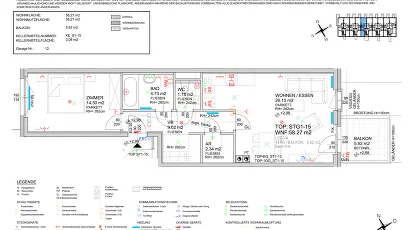 Vorschaubild des Objekts „2-Zimmer-Wohnung mit Balkon, Top 15“
