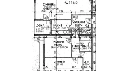 Vorschaubild des Objekts „3-Zimmer-Wohnung mit Loggia, Top 51“