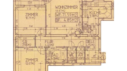 Vorschaubild des Objekts „3-Zimmer-Wohnung mit Balkon, Top 3“