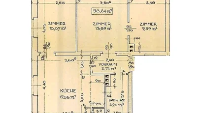 Vorschaubild des Objekts „3-Zimmer-Wohnung, Top 3“