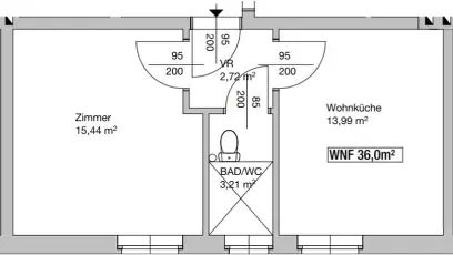 Vorschaubild des Objekts „2-Zimmer-Wohnung, Top 82“