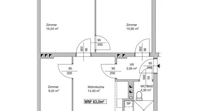 Vorschaubild des Objekts „4-Zimmer-Wohnung, Top 101“