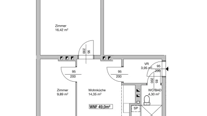Vorschaubild des Objekts „3-Zimmer-Wohnung, Top 109“