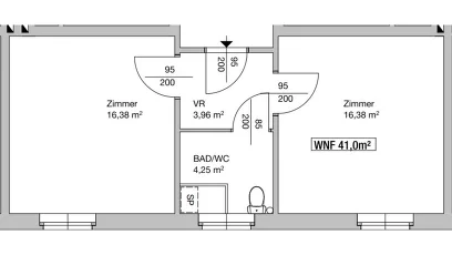 Vorschaubild des Objekts „2-Zimmer-Wohnung, Top 117“