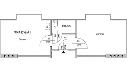 Vorschaubild des Objekts „2-Zimmer-Wohnung, Top 126“