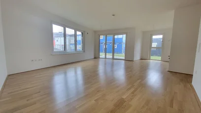 Vorschaubild des Objekts „ERSTBEZUG! 3-Zimmer-Wohnung mit Terrasse und Garten, Top 1“