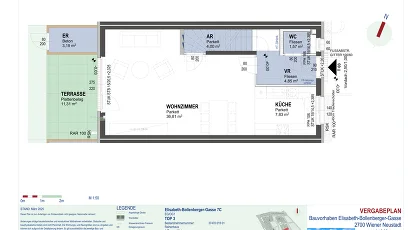 Vorschaubild des Objekts „Reihenhaus mit Terrasse und Garten, Top 7C“