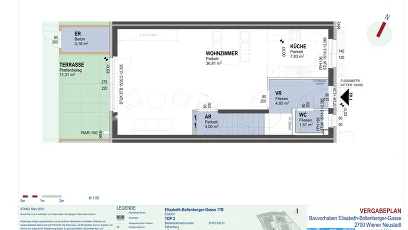 Vorschaubild des Objekts „Reihenhaus mit Terrasse und Garten, Top 17B“