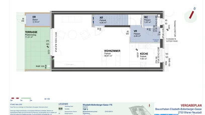 Vorschaubild des Objekts „Reihenhaus mit Terrasse und Garten, Top 17C“