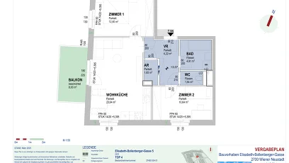 Vorschaubild des Objekts „3-Zimmer-Wohnung mit Balkon, Top 4“
