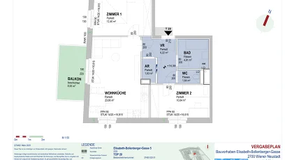 Vorschaubild des Objekts „3-Zimmer-Wohnung mit Balkon, Top 20“