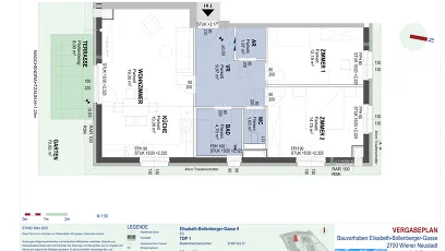 Vorschaubild des Objekts „3-Zimmer-Wohnung mit Terrasse und Garten, Top 1“