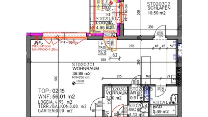 Vorschaubild des Objekts „2-Zimmer-Wohnung mit Loggia, Top 15“