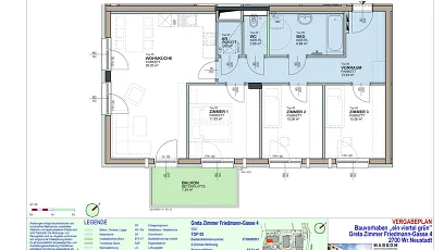 Vorschaubild des Objekts „4-Zimmer-Wohnung mit Balkon, Top 5“