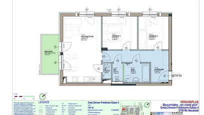 Vorschaubild des Objekts „3-Zimmer-Wohnung mit Balkon, Top 6“