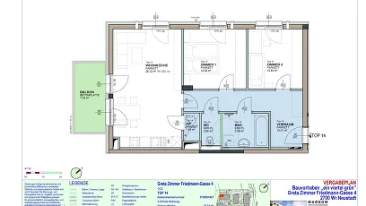 Vorschaubild des Objekts „3-Zimmer-Wohnung mit Balkon, Top 14“