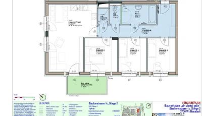 Vorschaubild des Objekts „4-Zimmer-Wohnung mit Balkon, Top 9“