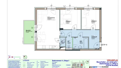 Vorschaubild des Objekts „3-Zimmer-Wohnung mit Balkon, Top 10“