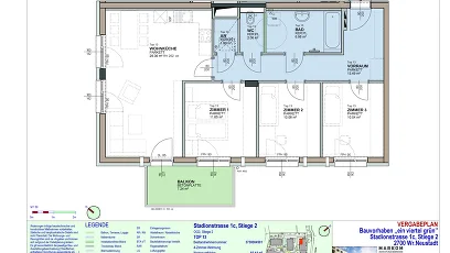 Vorschaubild des Objekts „4-Zimmer-Wohnung mit Balkon, Top 13“