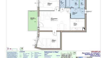 Vorschaubild des Objekts „3-Zimmer-Wohnung mit Balkon, Top 21“