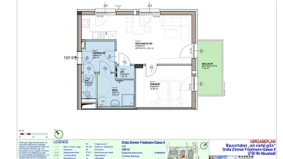Vorschaubild des Objekts „2-Zimmer-Wohnung mit Balkon, Top 7“