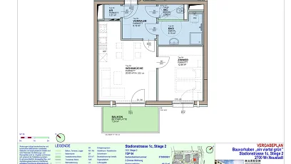 Vorschaubild des Objekts „2-Zimmer-Wohnung mit Balkon, Top 4“