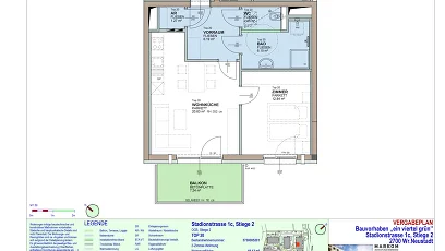 Vorschaubild des Objekts „2-Zimmer-Wohnung mit Balkon, Top 20“