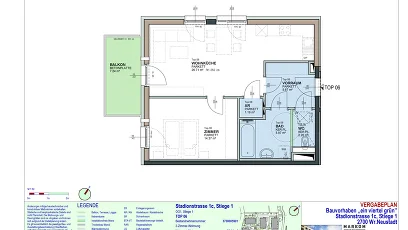 Vorschaubild des Objekts „2-Zimmer-Wohnung mit Balkon, Top 6“
