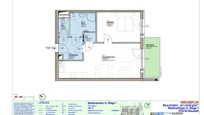 Vorschaubild des Objekts „2-Zimmer-Wohnung mit Balkon, Top 11“